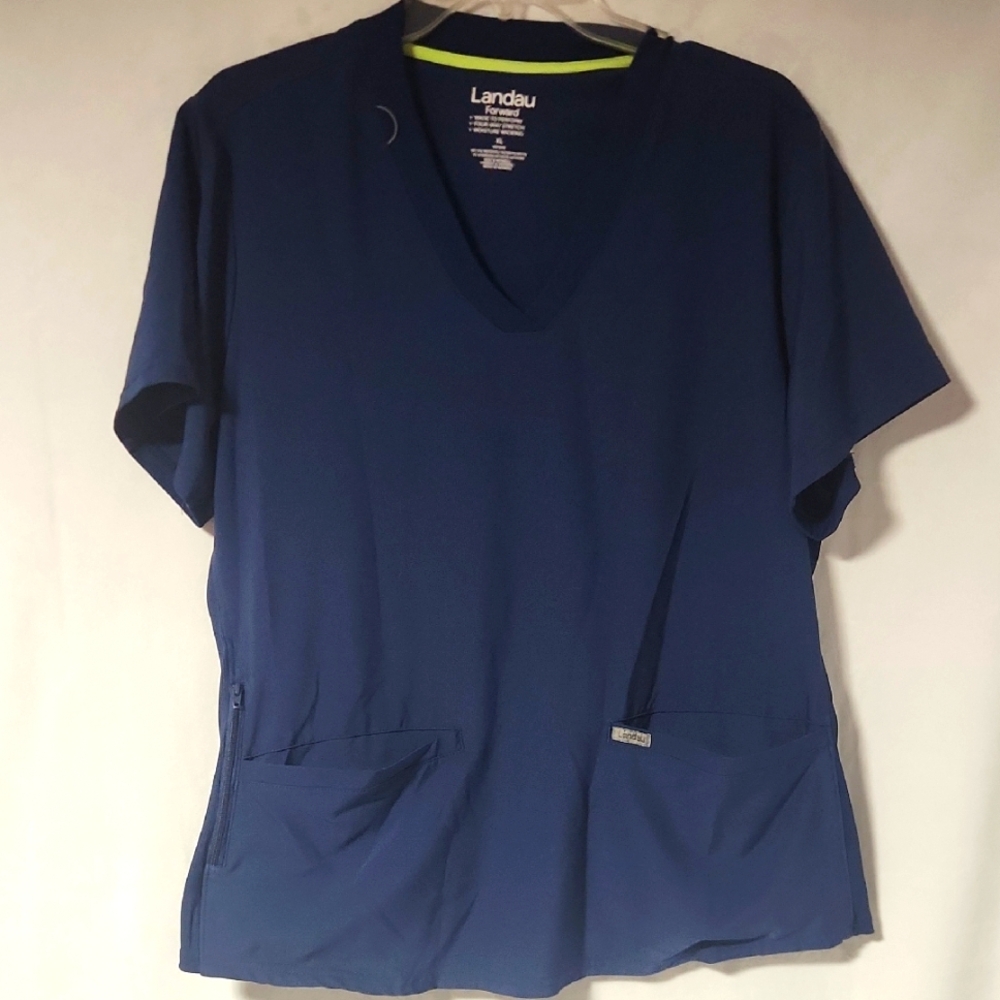 Landau Women's Navy Short Sleeve Top